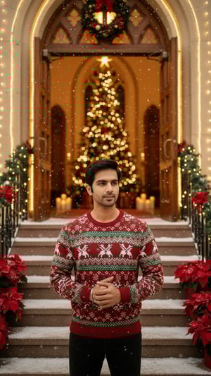 Caroling Silent Night template preview