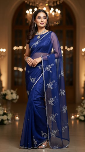 Chiffon Saree at Elegant Evening Reception template preview