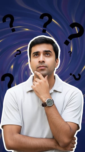 Confused Thinking Mystery Thumbnail template preview