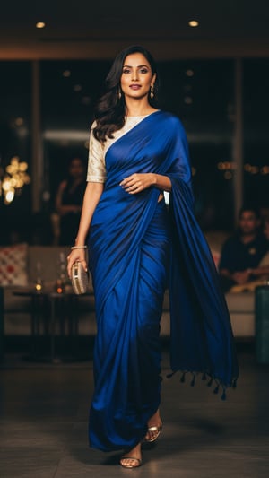 Elegant Crepe Saree at Cocktail Event template preview