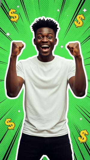 Ecstatic Cheering Celebration Thumbnail template preview