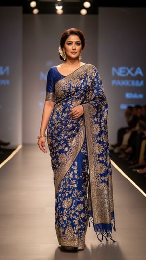 Embroidered Saree Runway Style Showcase template preview