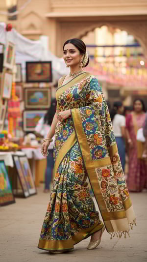 Hand-painted Saree at Cultural Art Festival template preview
