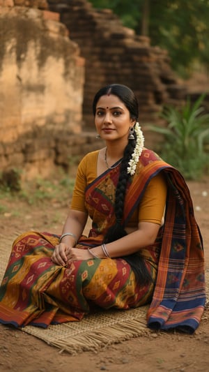 Molakalmuru Saree Portrait on Ground template preview