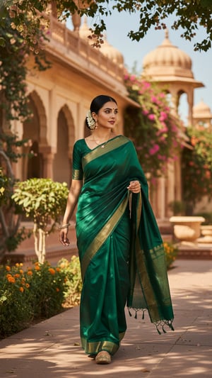 Mysore Silk Saree in Palace Gardens template preview