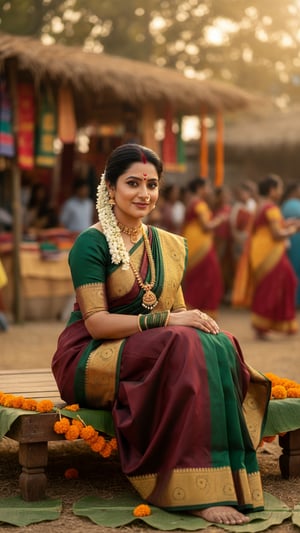 Nauvari Saree at Folk Event template preview