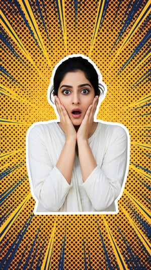 Stunned Hands on Cheeks Thumbnail template preview