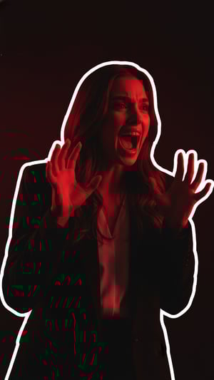 Terrified Screaming Red Shadows Thumbnail template preview