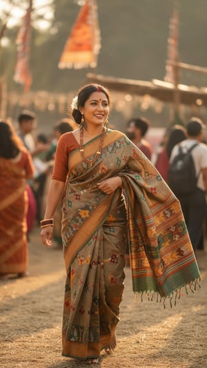 Tribal Saree at Cultural Festival template preview