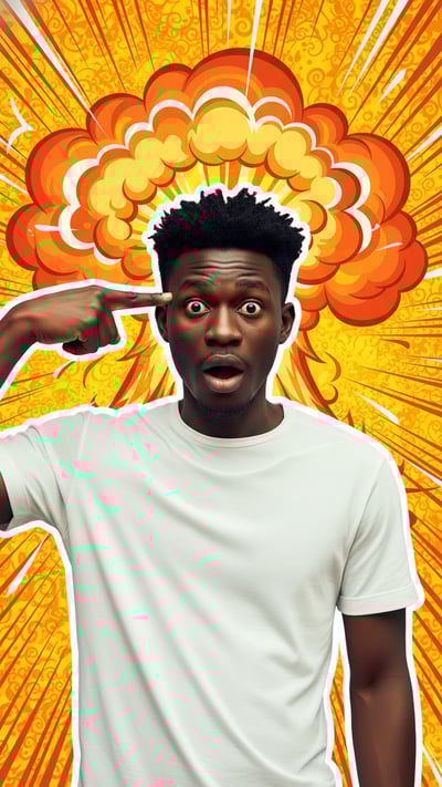 Mind-Blown Explosion Thumbnail - AI transformation template