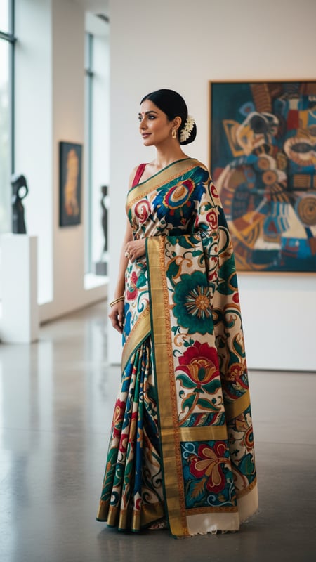 View Hand-painted Saree in Artistic Gallery full size Hand-painted Saree in Artistic Gallery template preview