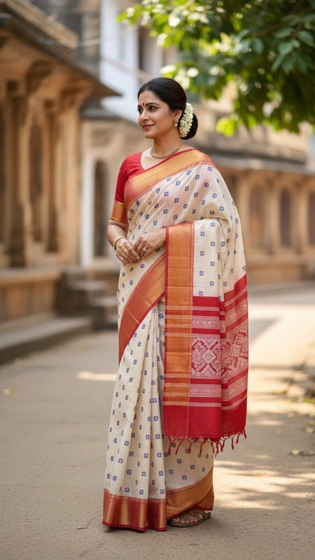 View Ilkal Saree in Heritage Village Street full size Ilkal Saree in Heritage Village Street template preview