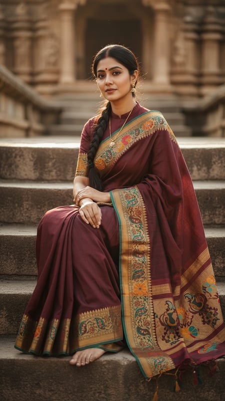 View Kolhapuri Saree by Temple Steps full size Kolhapuri Saree by Temple Steps template preview