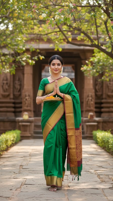View Maheshwari Saree Temple Walk full size Maheshwari Saree Temple Walk template preview