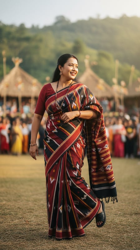 View Naga Handloom Saree at Tribal Festival full size Naga Handloom Saree at Tribal Festival template preview