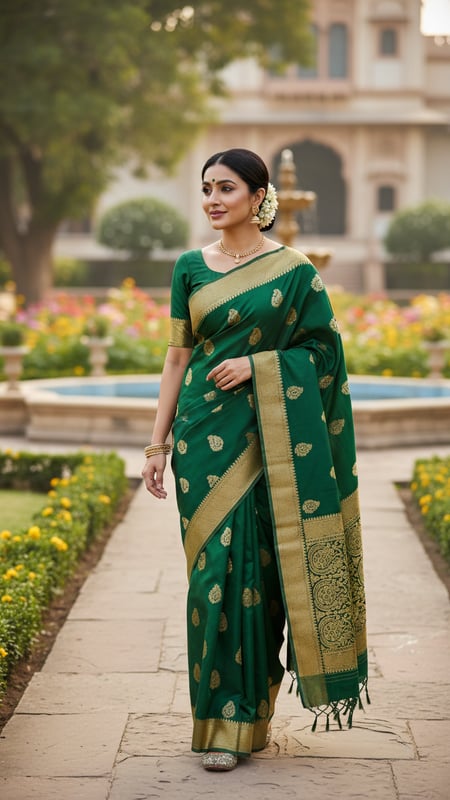 View Venkatagiri Silk Saree in Palace Garden full size Venkatagiri Silk Saree in Palace Garden template preview