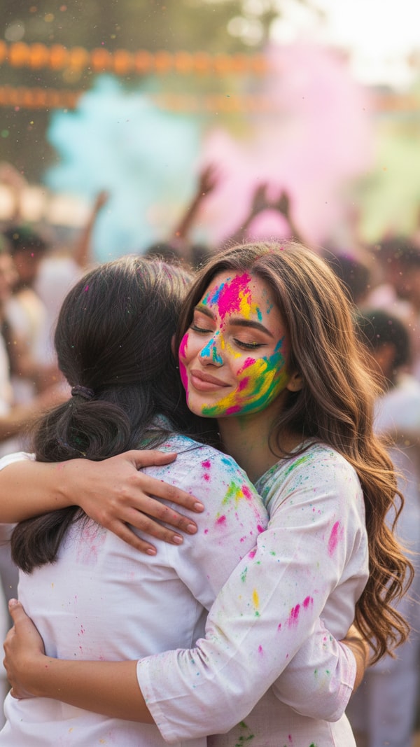 Color Hug Moment - AI transformation template example