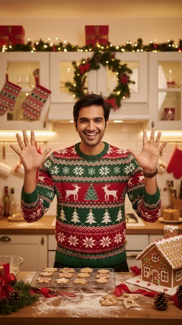 Holiday Baking Victory - AI transformation template example