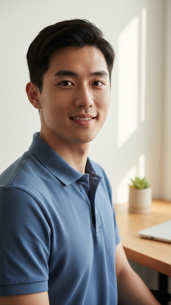 Remote Work Friendly Casual Professional Headshot - AI transformation template example