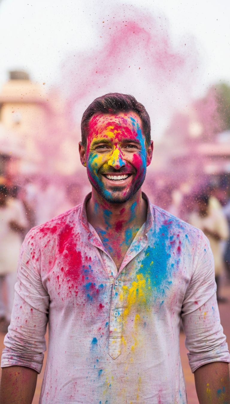 View Color Burst Portrait - AI transformation template example full size Color Burst Portrait - AI transformation template example
