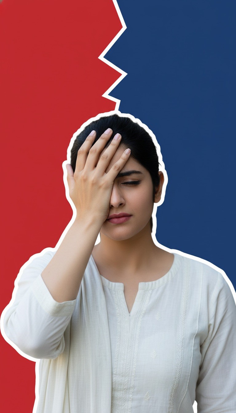 Frustrated Face Palm Split Screen Thumbnail - AI transformation template example