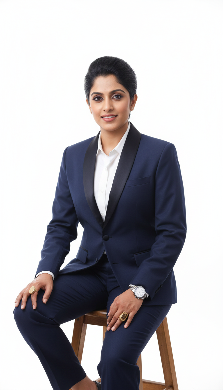 Navy Suit Studio Portrait | Professional Headshot - AI transformation template example