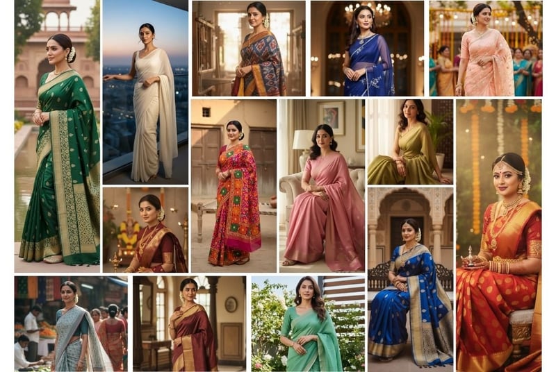 Indian Sarees - AI image transformation templates