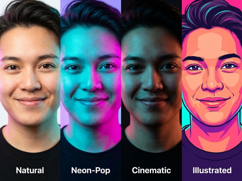 One-click style presets applied to keep every drop on-brand